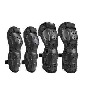 오토바이 무릎 보호대 및 팔꿈치 보호대 통기성 레이싱 오프로드 야외 스포츠 모터사이클리스트 보호 무릎 4종 세트
