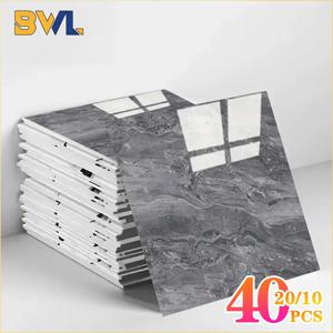 10-40PCS 대리석 스타일 자체 접착 바닥 스티커 가정용 두꺼운 내마모성 PVC 바닥 매트 설치가 용이함