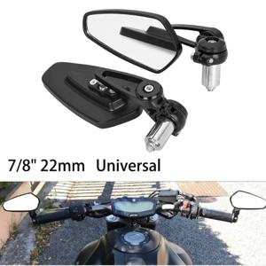 22mm CNC 오토바이 핸들 바 미러 - 맞춤형 자전거 수정을 위한 범용 맞춤 알루미늄 합금 바 엔드 백미러