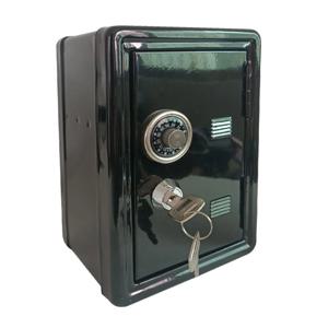 1PC 소형 금속 금고 크리 에이 티브 철 돼지 저금통 미니 Strongbox 모양 절약 냄비 데스크탑 돈 상자 장식품 홈 블랙