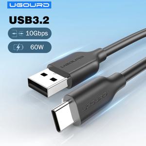 UGOURD USB 3.0 3.1 3.2 OTG 케이블, USB A to USB C 타입 데이터 전송, SSD 하드 디스크 케이블, 3A 60W QC 3.0, USB3.2, 10Gbps