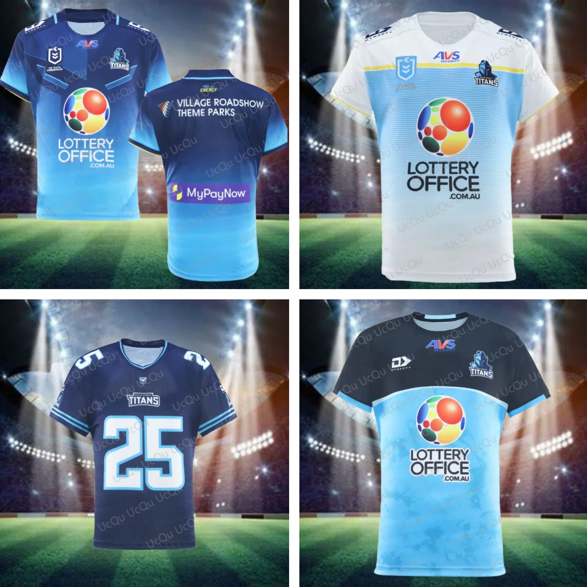 2025 새로운 도착 여름 호주 NRL 2025 골드 코스트 타이탄 홈 저지 훈련 저지 성인 및 어린이 탑을위한 키즈 유니폼