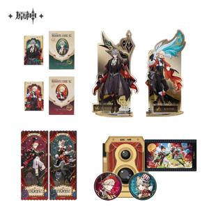 Sunsyea Genshin Impact 공식 상품 miHoYo 오리지널 정통 LD Lyney Lynette Alhaitham Kaveh 배지 아크릴 스탠드 티켓