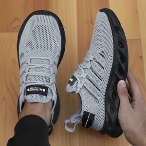 봄과 여름을위한 남성용 두꺼운 밑창 스포츠 신발 여성용 통기성 및 충격 흡수 세련된 운동화 맨발