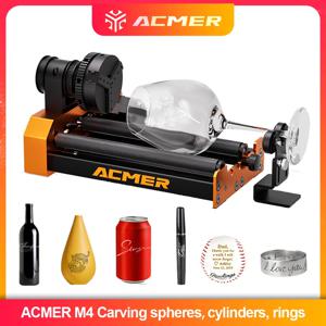 레이저 조각기 360용 ACMER M4 3죠 로터리 롤러 척 °   회전 그리퍼 직경 4-64mm 컵 링 곡선 물체에 이상적