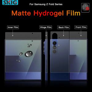 삼성 갤럭시 Z 폴드 7 6 5 4 3 2 스페셜 5G용 무광 하이드로겔 소프트 TPU 필름 (내부 및 외부 힌지 전체 보호)