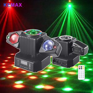 50W 미니 빔 파티 조명 리모컨 2암 DJ 모바일 헤드 디스코 매직볼 스트로브 효과 조명 무대 장비 (나이트클럽, 크리스마스용)