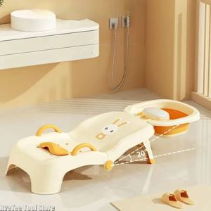 접이식 어린이 머리 세척 안락 의자 아기 홈 샴푸 침대 머리 세척 의자 소녀 어린이 아기 욕실 액세서리