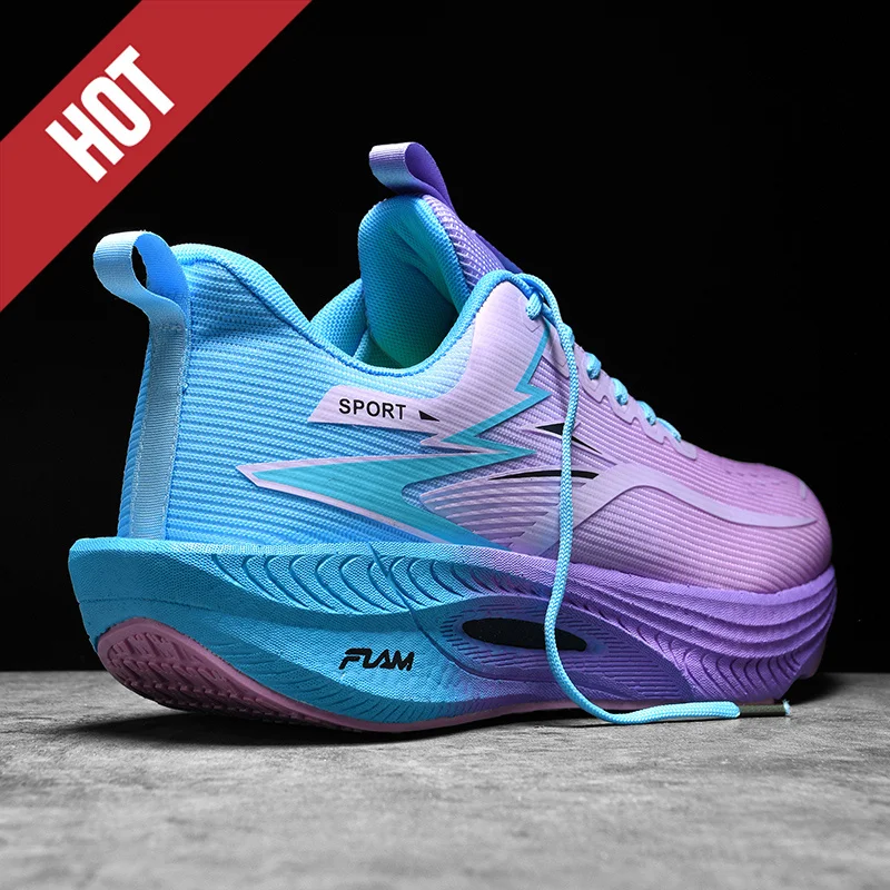 남성 스포츠 운동화 마라톤 에어 쿠션 통기성 경량 편안한 여성 야외 운동화 조깅 테니스