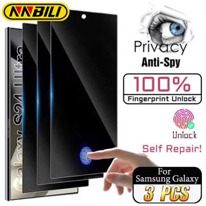 NNBILI 3개입 셀프 리페어 필름 삼성 갤럭시 S25 울트라 S24 S23 S22 S20 플러스 프라이버시 스크린 프로텍터 언락 S21 5G 유리 아님