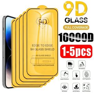 9D 스크린 보호기 1-5개 강화 유리 아이폰 15 14 13 12 11 Pro Max 보호 강화유리 아이폰 X XR XS Max 7 8 14 Plus 용