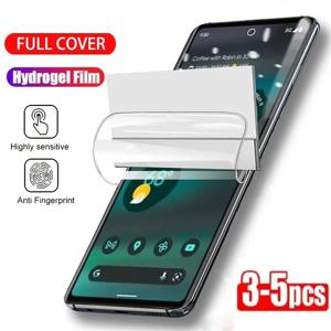 3-5Pcs Google Pixel 8 Pro 7 Pro 8A 화면 보호기 용 하이드로 겔 필름 Pixel 7A 6A 6 Pro 5 5A 4A 5G 4 XL 보호 필름
