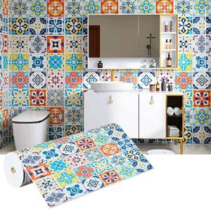 40cm 유럽 스타일 방수 및 내유성 자가 접착 PVC 주방 벽 스티커 욕실 벽지 캐비닛 벽지