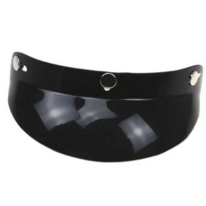 범용 블랙 3 스냅 오토바이 헬멧 피크 렌즈, 오픈 페이스 선 쉐이드 바이저 쉴드