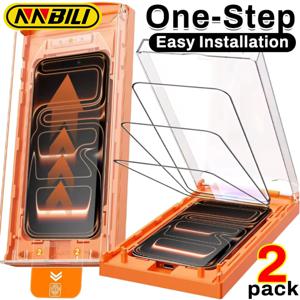 NNBILI 아이폰 17 프로맥스/17 프로/17 에어용 설치가 쉬운 강화 유리 화면 보호기 아이폰 17 17에어용 HD 클리어 필름