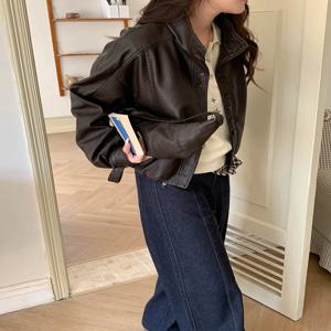 여성 캐주얼 체크무늬 스카프 다크 블루 데님 팬츠 2025 가을 블렌드 진 패션 액세서리