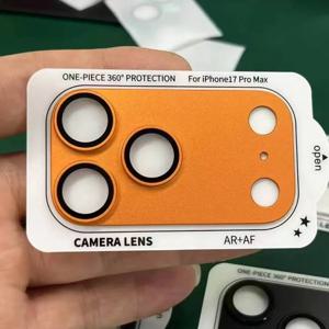 새로운 스타일 메탈 아머 카메라 렌즈 보호 유리 아이폰 17 프로 맥스 17 에어 렌즈 보호 필름 아이폰 17 프로 렌즈용