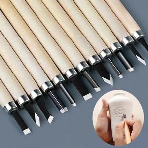  6/8/12개입 목공 조각칼 세트, 기본 절단 및 정밀 목공 DIY 수공구 유틸리티 나이프, 고우즈 나이프 키트 TMZ