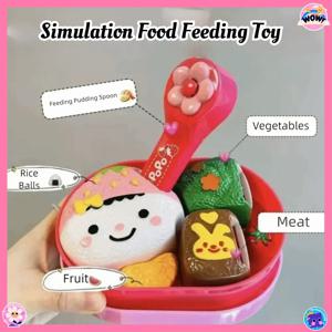 시뮬레이션 음식 달콤한 주먹밥 푸딩 먹이기 장난감 일본 초기 교육 장난감 역할 놀이 어린이용