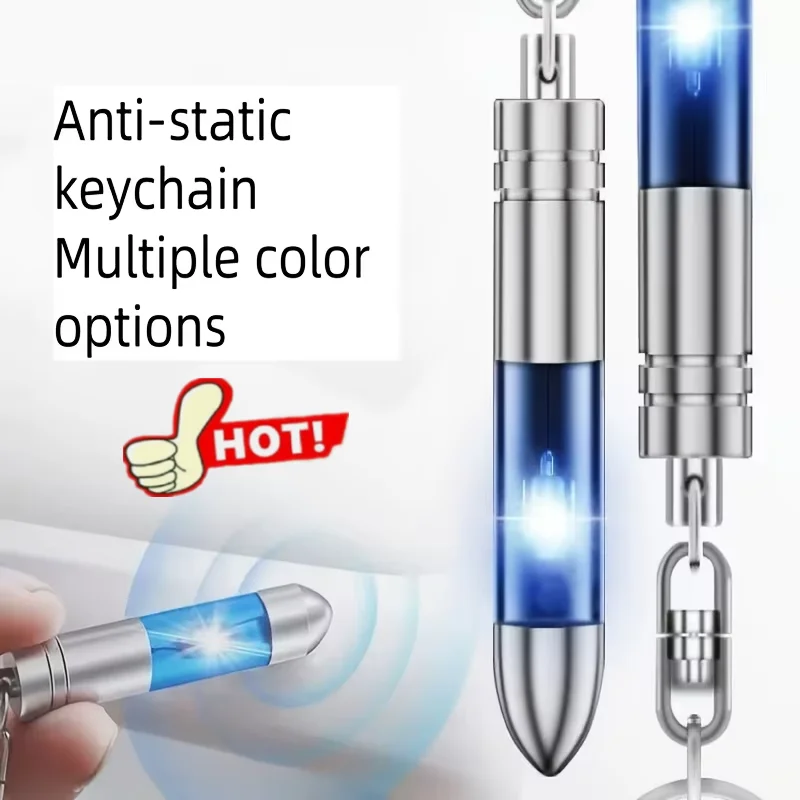 겨울철 정전기 방지 키체인, 휴대용 정전기 방전기, 겨울 건조한 기후용 정전기 방지 차량용품