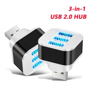 3포트 USB 슬롯 어댑터 확장기 USB 3 in 1 2.0 멀티 USB 인터페이스 확장기 USB 분배기 허브 자동차 전자 액세서리