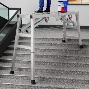 두꺼운 강철 말 의자 사다리, 이동식 작업 플랫폼, 이중 지지대 접이식 비계, 실내 장식 엔지니어링 사다리