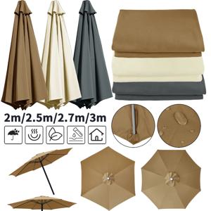 방수 교체용 우산 천 2/3M 파티오 파라솔 커버 UV 차단 캐노피 커버 교체용 파라솔 커버 발코니 정원용