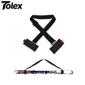 톨렉스 나일론 스키 고정 어깨끈 조절 가능한 스키 고정 스트랩 쿠션형 패스너 테이프 스트랩 버클 후크 루프 스키 액세서리