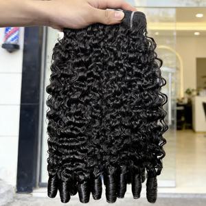 버마산 곱슬머리 번들 28인치 30인치 1~3개 묶음 100% 미가공 버마산 곱슬머리 번들, 스파이럴 컬 엔드 리얼 익스텐션