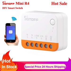 Sonoff Mini R4 Extreme Wifi 스마트 스위치 인터럽터(릴레이 On-Off DIY 스위치 모듈 포함) eWelink APP 제어는 Alexa와 함께 작동합니다.