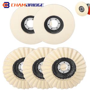 2/3/4/4.5/5 인치 양모 연마 휠 앵글 그라인더 그라인딩 디스크 용 버핑 패드 금속 목재 스테인레스 스틸 연마 연마재