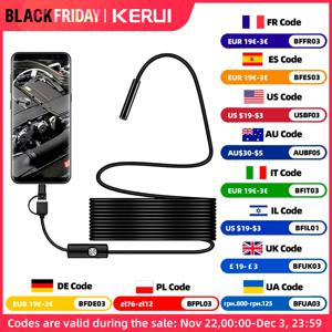 안드로이드 내시경 카메라, 마이크로 USB C 타입 보어스코프 미니 카메라, 방수 LED 자동차 검사, 화웨이 샤오미 PC용, 3 in 1, 7mm
