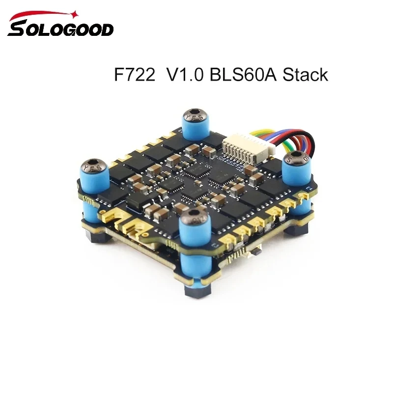SoloGood F722 스택 ICM42688P F722 비행 컨트롤러 BLHELI_S 60A 4in1 ESC 30.5X30.5mm 2-6S FPV 프리스타일 드론 부품용