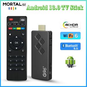 G96 고성능 안드로이드 13.0 8k ATV H313 2GB RAM 8GB ROM Q2 스마트 TV 스틱 적외선 원격 제어 tv 스틱 듀얼 Wifi