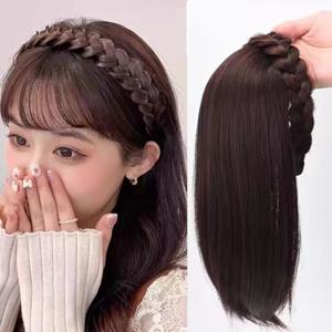 DUTRIEUX 마이크로 볼륨 합성 재발행 블록 가발 교체 블록 원피스 가발 여성용 트위스트 땋은 생선 뼈 헤어 피스