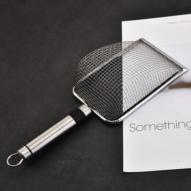 스테인리스 스틸 고양이 모래삽, 과학적으로 배치된 구멍으로 빠른 분리, 큰 삽면으로 시간과 노력 절약