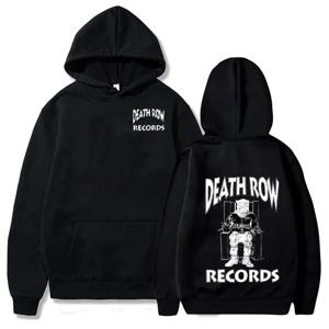 Death Row Records 후드 봄 가을 양털 까마귀 풀오버 패션 남성 여성 느슨한 후드 티셔츠 힙합 streetwear 탑