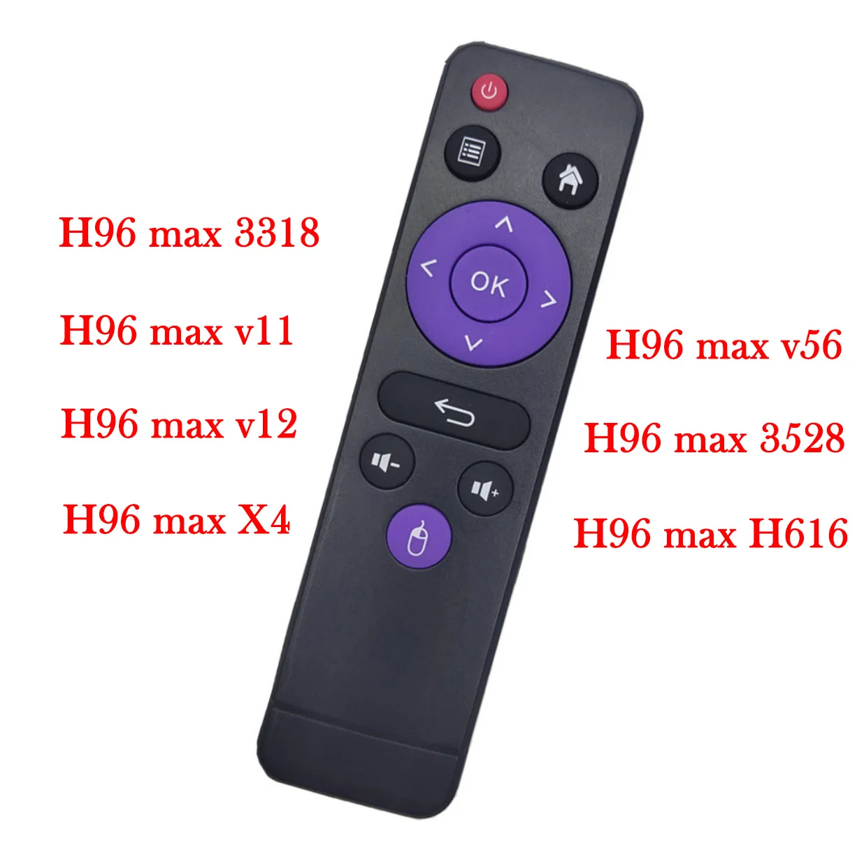 H96 Max 시리즈 범용 원격 제어 H96 RK3318 안드로이드 TV 박스 H96max v11 G96 max 용 적외선 원격 제어 학습
