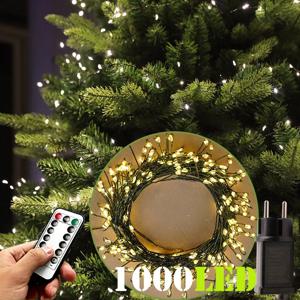 36M 클러스터 LED 크리스마스 문자열 조명 야외 장식 정원 나무 방수 램프 할로윈 파티 홈 휴일 조명