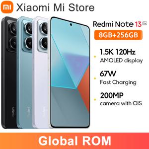 글로벌 ROM Xiaomi Redmi Note 13 Pro 5G 스마트폰 8GB 256GB Snapdragon 7s Gen 2 120Hz 화면 5100mAh 67W 고속 충전 핸드폰