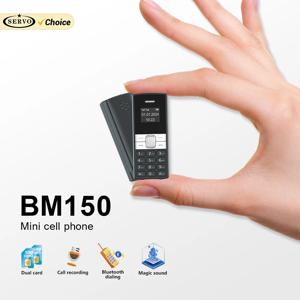 SERVO BM150 초소형 기능 휴대폰, 2 SIM 대기 속도 다이얼, 자동 통화 레코드, 블랙리스트 미니 단추, 초소형 전화기