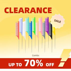 클리어런스_1개 전문가용 캔디 컬러 헤어 스타일링 뾰족 꼬리빗 (가발, 구분선, 땋기, 염색, 하이라이트용)