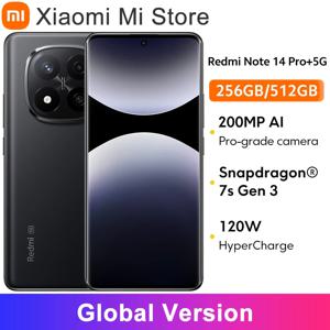 글로벌 버전 Xiaomi Redmi Note 14 Pro Plus 5G 스마트폰 Snapdragon ®   7s Gen 3 120W HyperCharge AMOLED 디스플레이 200MP AI 카메라