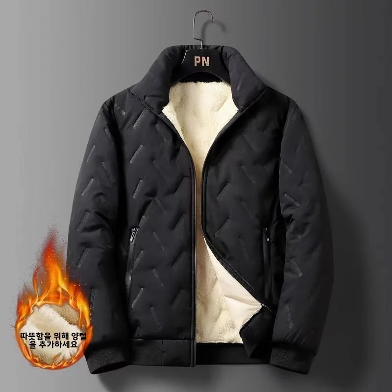 남성용 두꺼운 양털 안감 램스벨벳 코튼 재킷 가을 겨울 신상 방풍 방수 따뜻한 작업복 캐주얼 코트