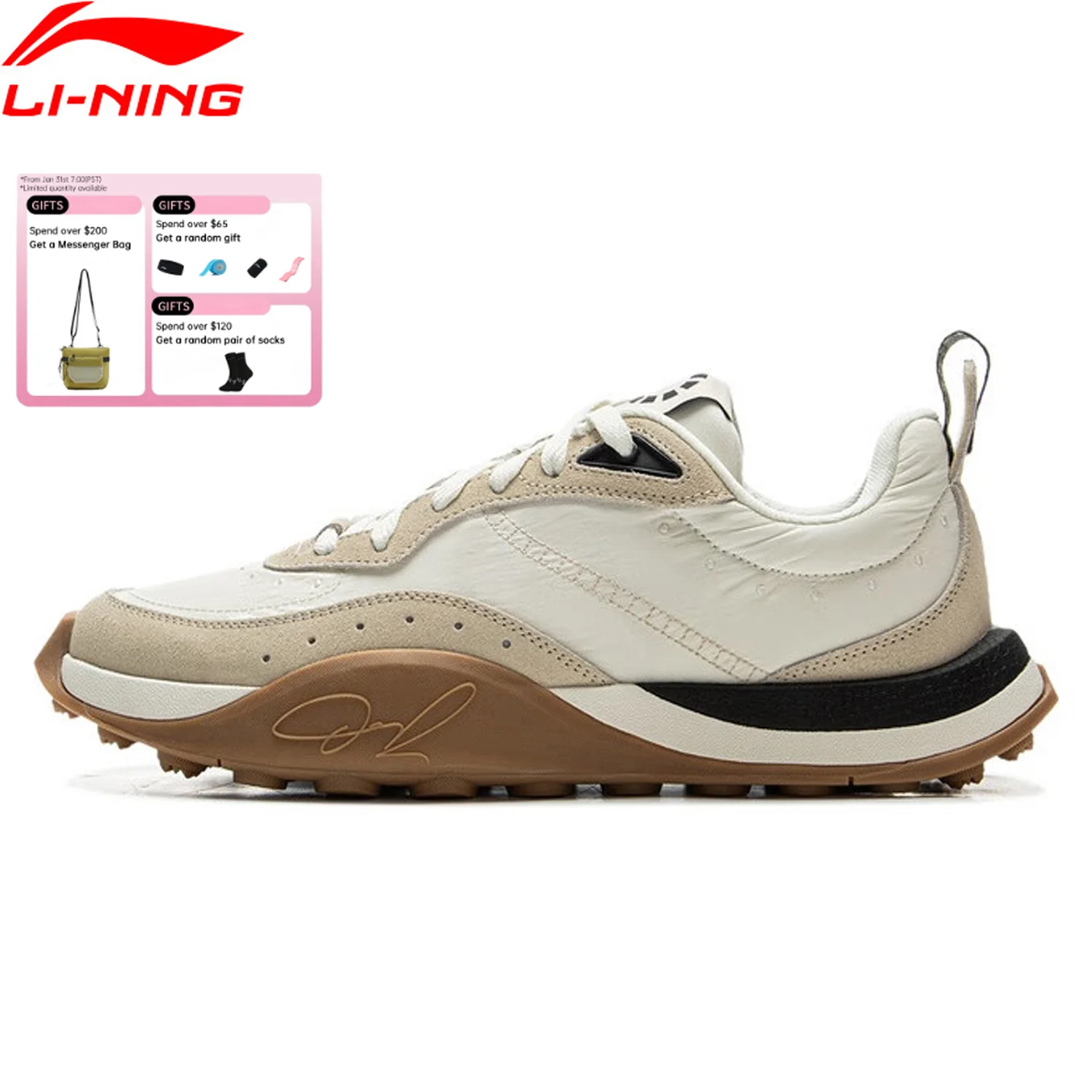 Li-Ning 남성용 웨이드 러너 Dloading 농구 문화 신발 라이트 폼 쿠션 라이닝 레저 스니커즈 스포츠 신발 ABCV001