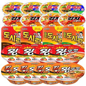 육개장사발면4개+김치사발면4개+팔도도시락2개+김치도시락2개+왕뚜껑4개+김치왕뚜껑4개