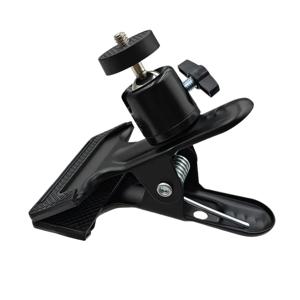 메탈 클램프 클립 합금 플래시 삼각대 홀더 데스크탑 스트리밍 360도 회전 볼헤드 1/4인치 나사 (휴대폰, 고프로, DJI 액션 카메라용)