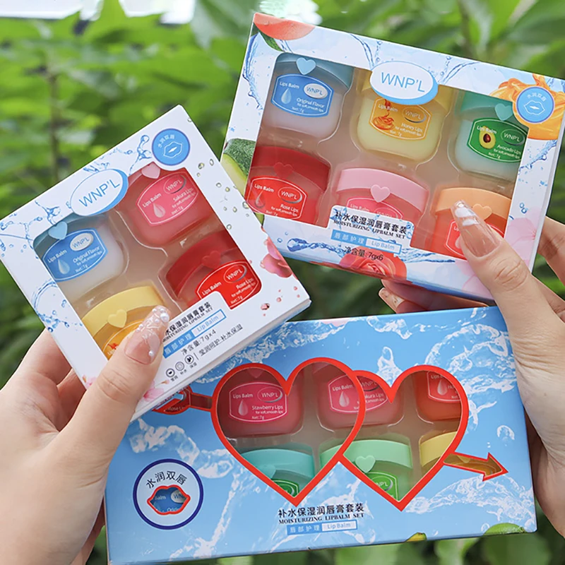 4/6/8pcs 모이스춰 라이징 립 밤 세트 립스틱 메이크업 천연 식물베이스 모이스처 라이저 립 밤 안티 크래킹 립