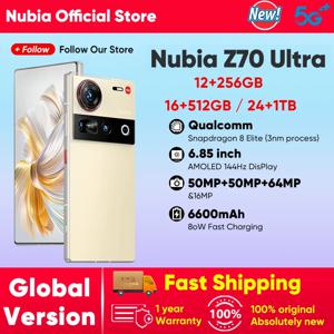 글로벌 버전 Nubia Z70 Ultra NX733J 5G 스마트폰 Snapdragon 8 Elite 6.85
