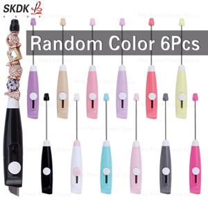 6Pcs 유틸리티 나이프 구슬 종이 칼 사무실 안전 DIY 파란색 칼 편지 오프너 휴대용 익스프레스 패키지 커터 상자 오프너